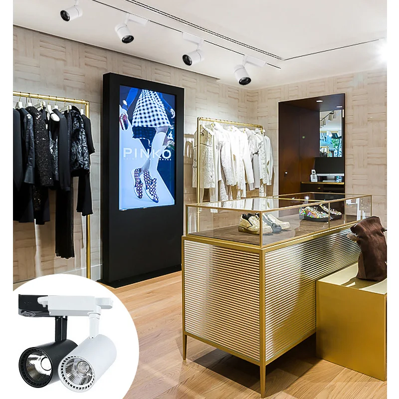 LED Track Light 5W 7W 12W 20W 30W COB Rail Spotlights AC 220V 15degree 24degree for Clothing Stores Showrooms Supermarkets (014) 