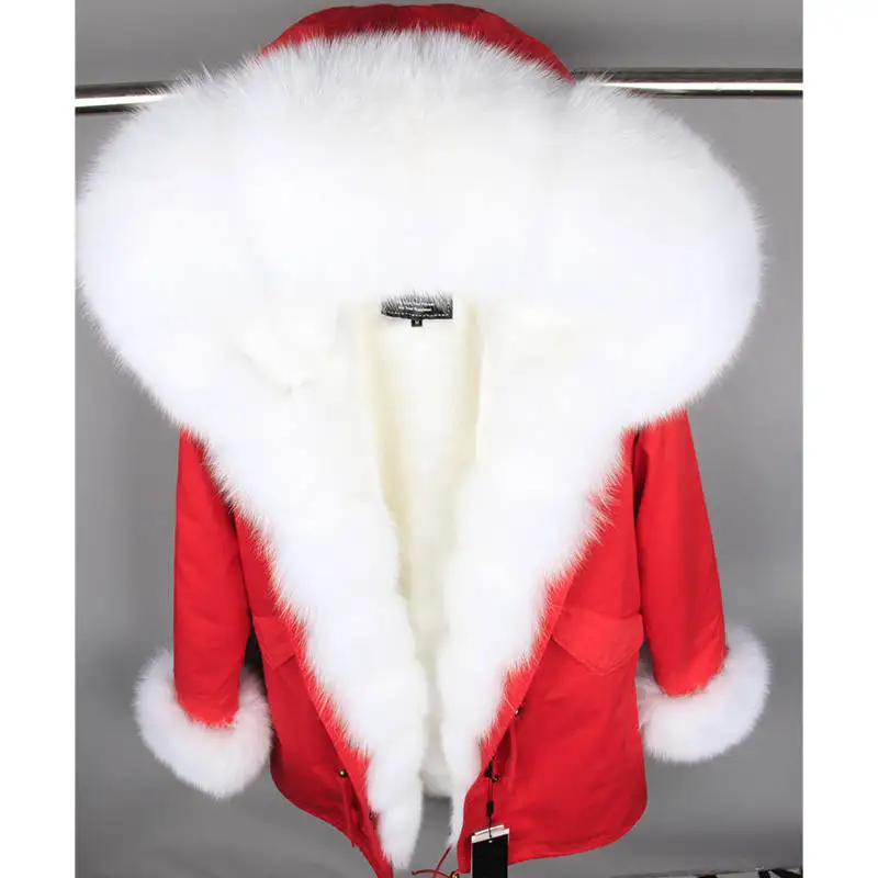 14 long fox fur Съемный воротник из натурального меха лисы для женщин Пальто камуфляж Длинная парка Зимняя одежда для улицы горячий бренд - Цвет: 14 long fox fur