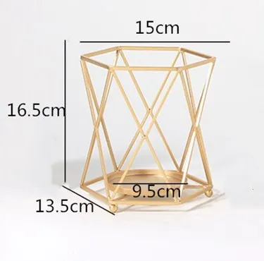 NOOLIM креативный Золотой геометрический Железный подсвечник декоративный подсвечник настольные украшения домашний Свадебный декор - Цвет: L