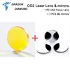 1PCS USA Focus Lens Dia 12-20mm FL 38.1-101.6mm + 3PCS Mo Mirror Dia 20mm Thickness 3mm For CO2 Laser Engraving Cutting Machine ► Photo 1/6