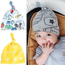 Хлопковые шапочки для детей шапки и кепки s для 0-12 месяцев Шапочка-бини с мультяшным рисунком зимняя шапочка для новорожденных детей шляпы для мальчиков и девочек аксессуары
