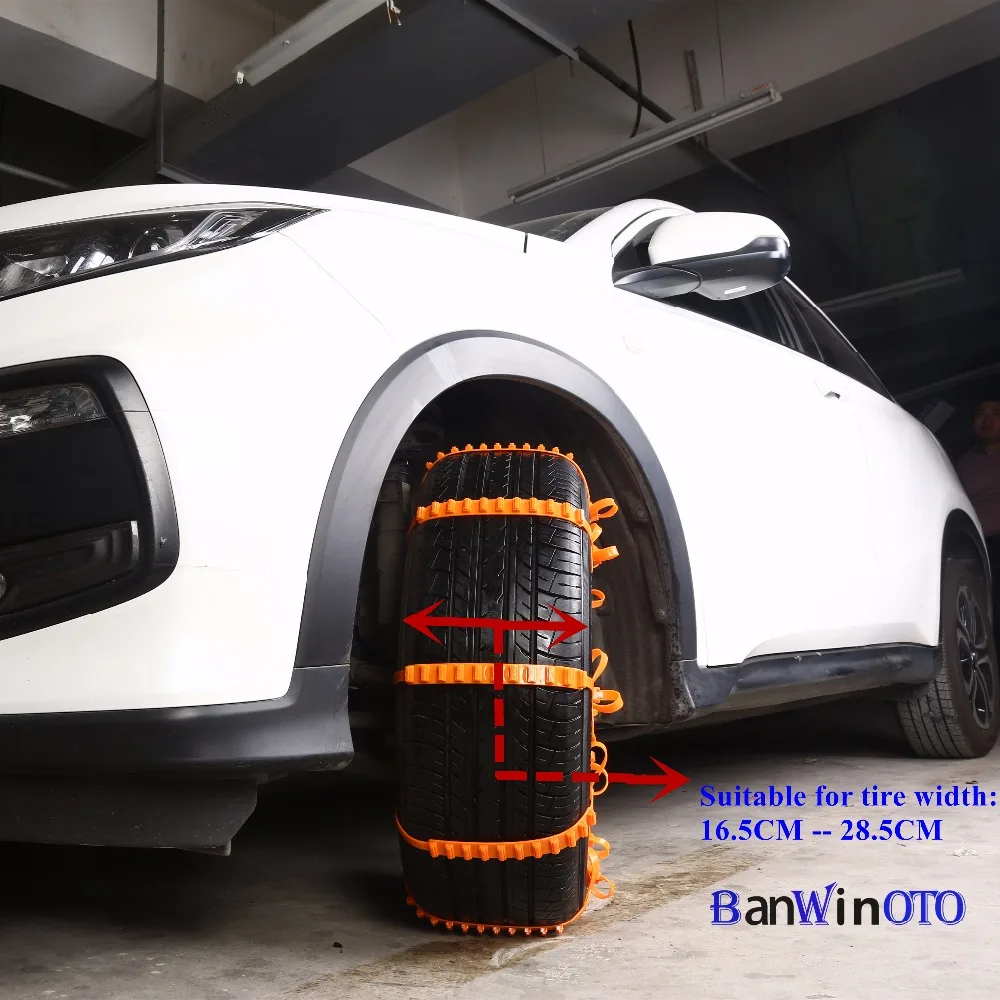 BANWINOTO 10 шт./партия автомобильные Универсальные пластиковые зимние шины цепи