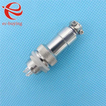 

5Set GX12 4Pin 12mm Aviation Plug Socket Air Connector Male+ Female Metal Wire Panel Connectors GX12 Circular