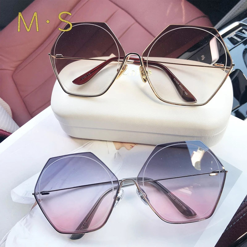 Floral Ladies Oversized Fashion Sunglasses Designer Large Womens UV400 Eyewear