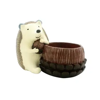 

BESTOYARD Kawaii Creative Cartoon Decorative Little Hedgehog Flower Pot Flowerpot Flower Vase Childrens Room Desktop Decor