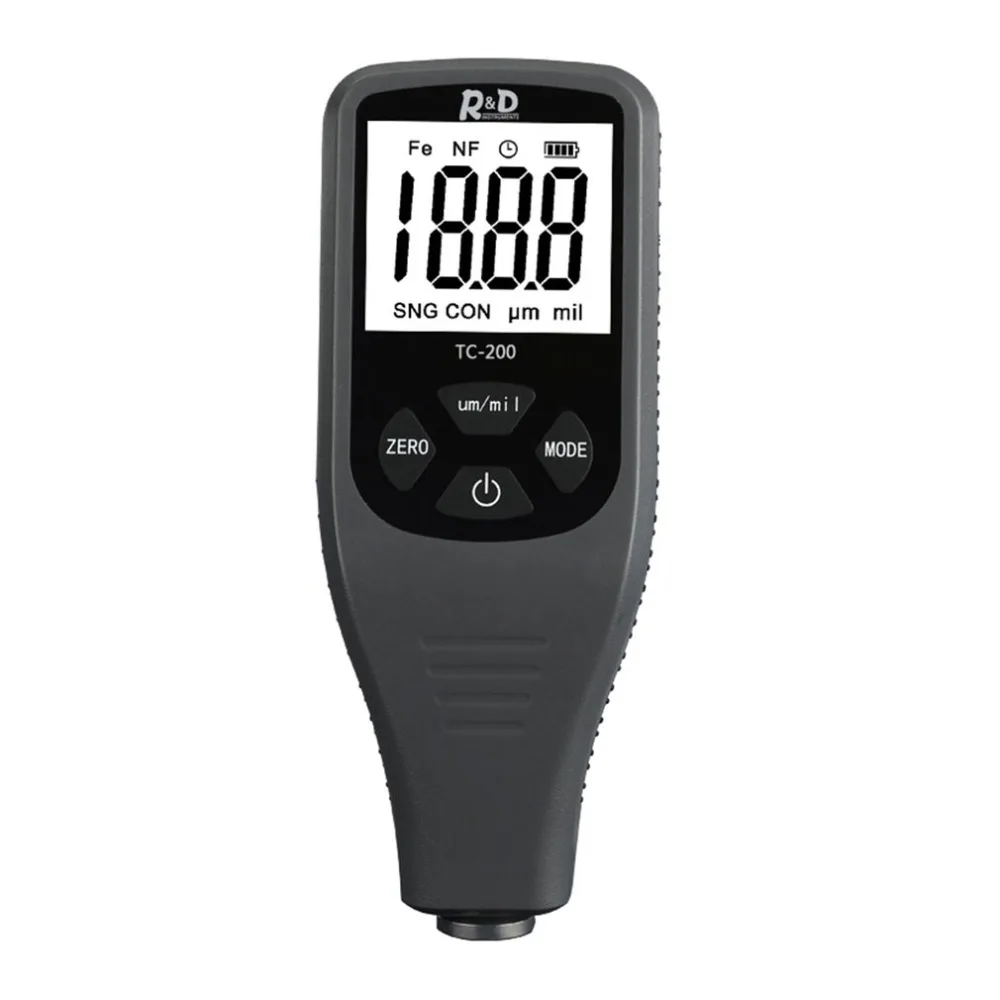 

TC200 Digital Thickness Gauge Coating Meter Portable Thickness Meter Thickness Tester Measuring Range 0~1300um Backlight