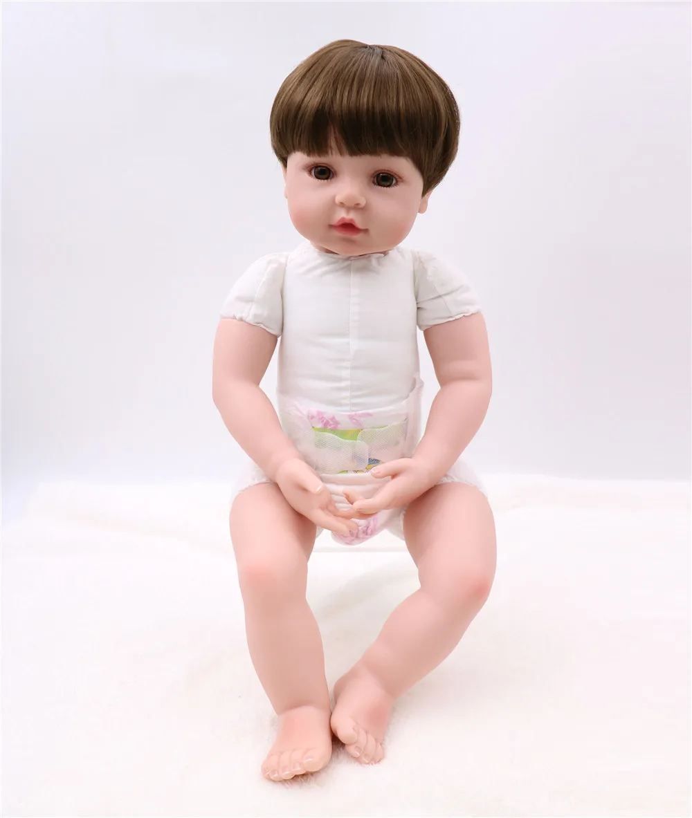 58 см Виниловая силиконовая кукла для новорожденного мальчика, игрушка виниловая для детей, кукла для малышей, подарок, bebe Doll menino, модная, на день рождения, Рождество G