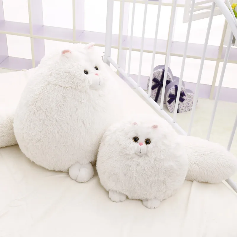 Lovely Stuffed Fluffy Cats Persian Cat Toys Animals With Long Tail Soft
