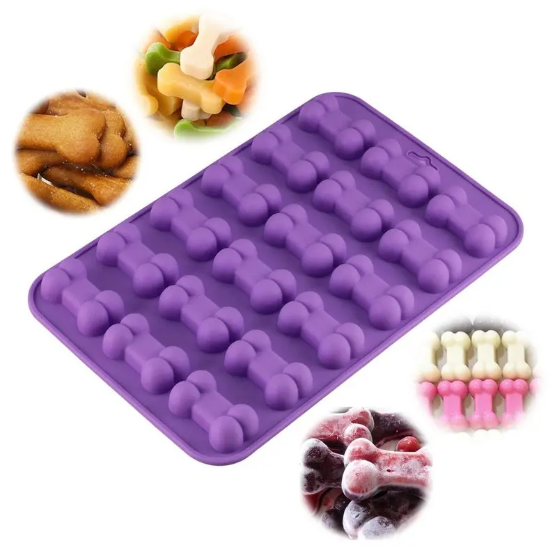 

Non-stick Cake Mold Cookie Stencil 3D Jelly Candy Fondant Decoration Mold Silicone Chocolate Mold Dog Bone Shape Baking Tools