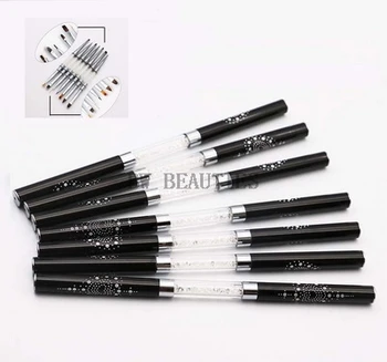 

50Pcs/Lot Hight Quality Double Head Nail Art Brush Pen Dual Head UV Gel Nail DIY Lining Painting Manicure Sculpture Tool
