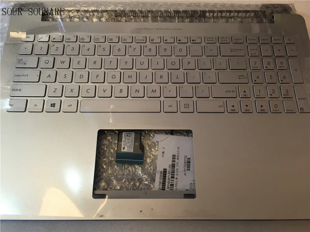 Четыре sourare для Asus N501 N501JW G501JW серебристый корпус C с клавиатурой США
