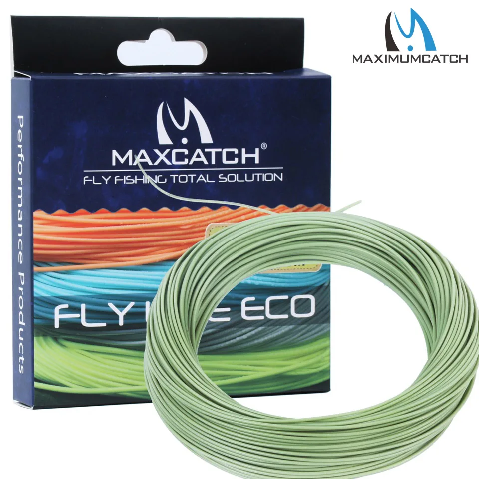 Maximumcatcg يطير خط WF 2/3/4/5/6/7/8F الوزن إلى الأمام العائمة صنارة صيد السمك بذبابة الصيد الصناعية مع خط مربع