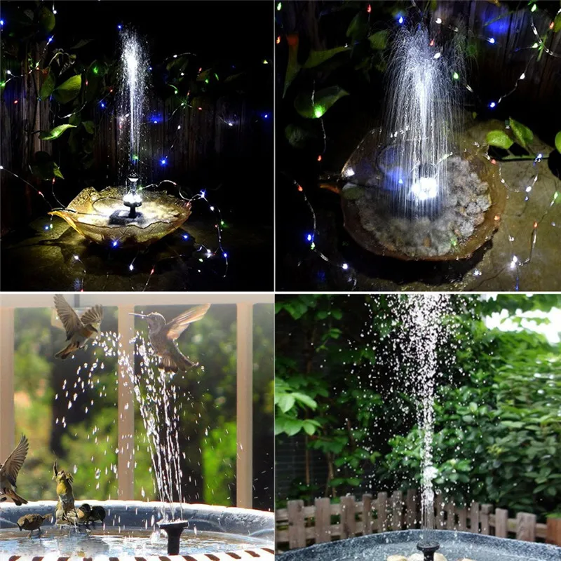 

Solar Powered Fountain Water Pump Lamp Sprinkler height 90CM 7V Energy Saving Solar Pumps Lighting For Garden Yard Pond Pool