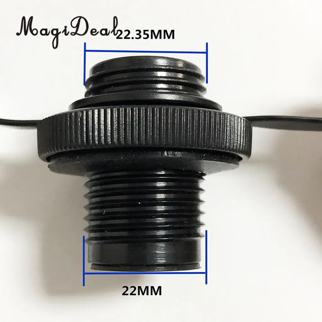 1 Pair Air Valve Caps Inflate Deflate Airlock Spiral Air Plugs Screw for Inflatable Fishing Boats Airbed Dinghy Yacht