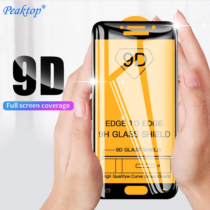 2 шт. 9D полное покрытие закаленное стекло для samsung galaxy j3 j5 j7 2017 года Защита экрана A3