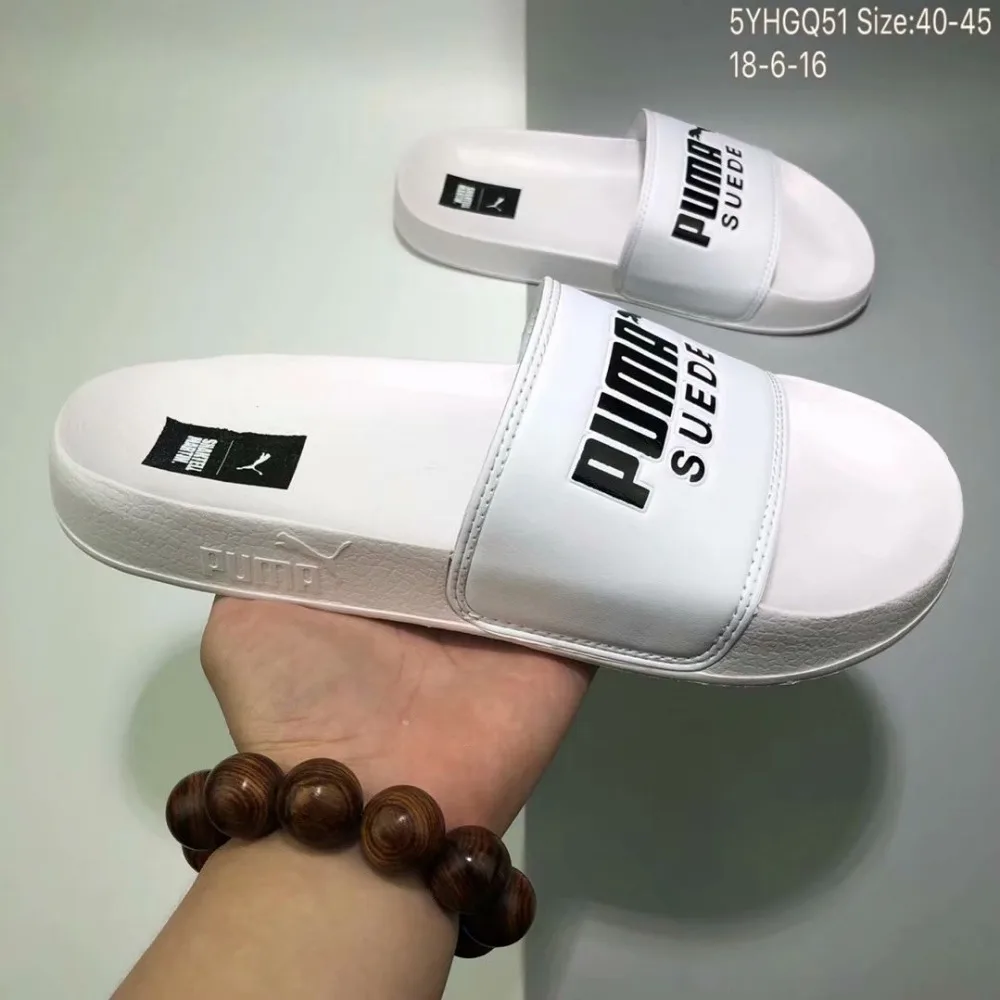 Puma leadcat YLM PUMA тапочки сандалии ремень синий босоножки черного и белого цвета для