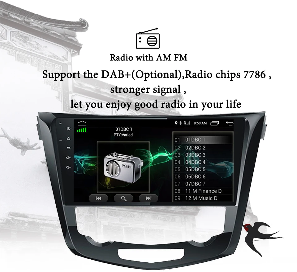 Cheap 8 Octa core android 9.1 car dvd multimedia player for Nissan X-Trail Qashqai 2014 -17 stereo radio gps navigation SAT navi Map 5