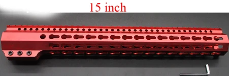 7 ''9'' 10 ''11'' 12 ''13,5'' 15 ''зажим Stlyle тонкий Handguard Rail Передняя Handguard Rail крепление системы анодированный красный