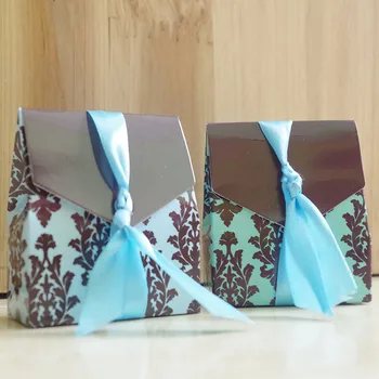 

Blue Color Gift Box Candy Box with Ribbon
