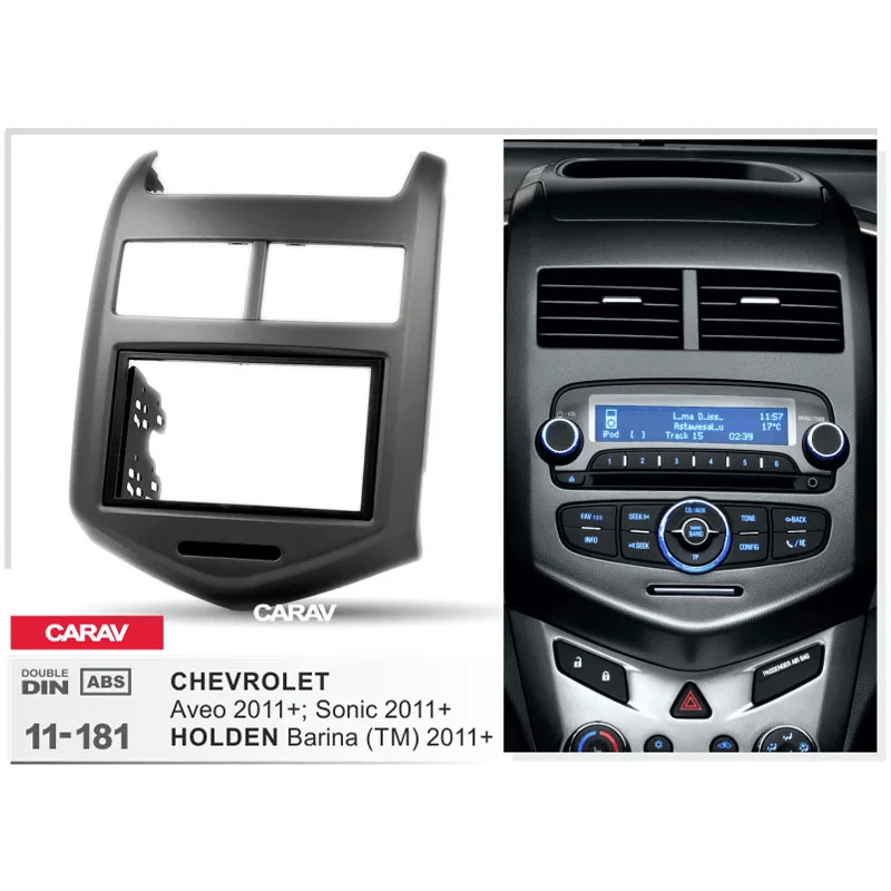 

Radio Fascia for CHEVROLET Aveo Sonic HOLDEN Barina (TM) Double Din Radio DVD Stereo CD Panel Dash Mount CARAV 11-181