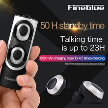 FineBlue TWS Bluetooth 5,0 наушники бизнес беспроводные стерео Hifi наушники и внешний аккумулятор громкой связи