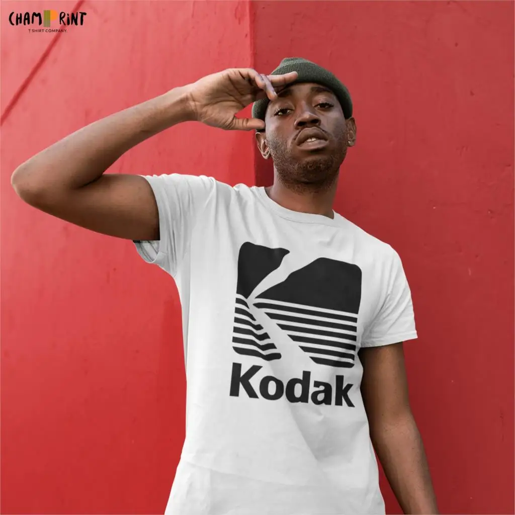 

Kodak Photography Logo T-Shirt for Men Camera Film Retro Short Sleeve Vintage Tee Shirt O Neck Cotton Clothes Designs T Shirts