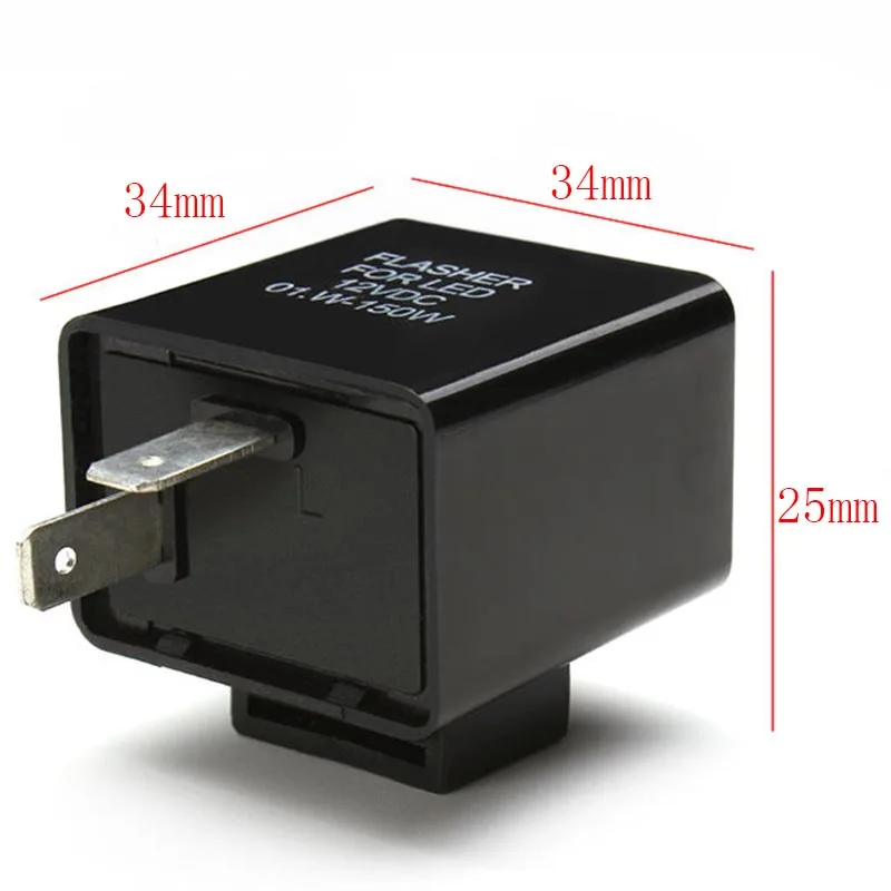 New Arrival 1pc 12V 2 Pin Electronic LED Flasher Blinker Relay Motorcycle Turn Signal Indicator Relay