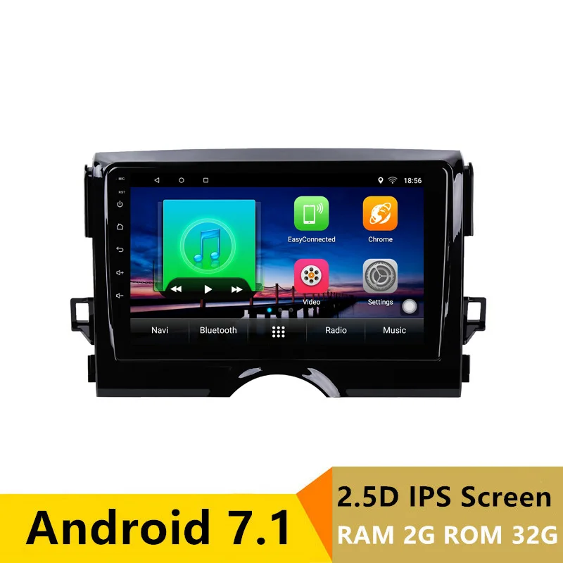9&quot 2+32G 2.5D IPS Android 7.1 Car DVD Multimedia Player GPS ForToyota Reiz Mark x 2010 2011 2012-2017 radio stereo navigation |