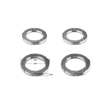 

NICECNC Exhaust Gaskets 4 Pcs Metal Graphite for Suzuki GSF600 GSX600 GSX750 GSX1100 Metal graphite 32 X 42 X 5.5mm