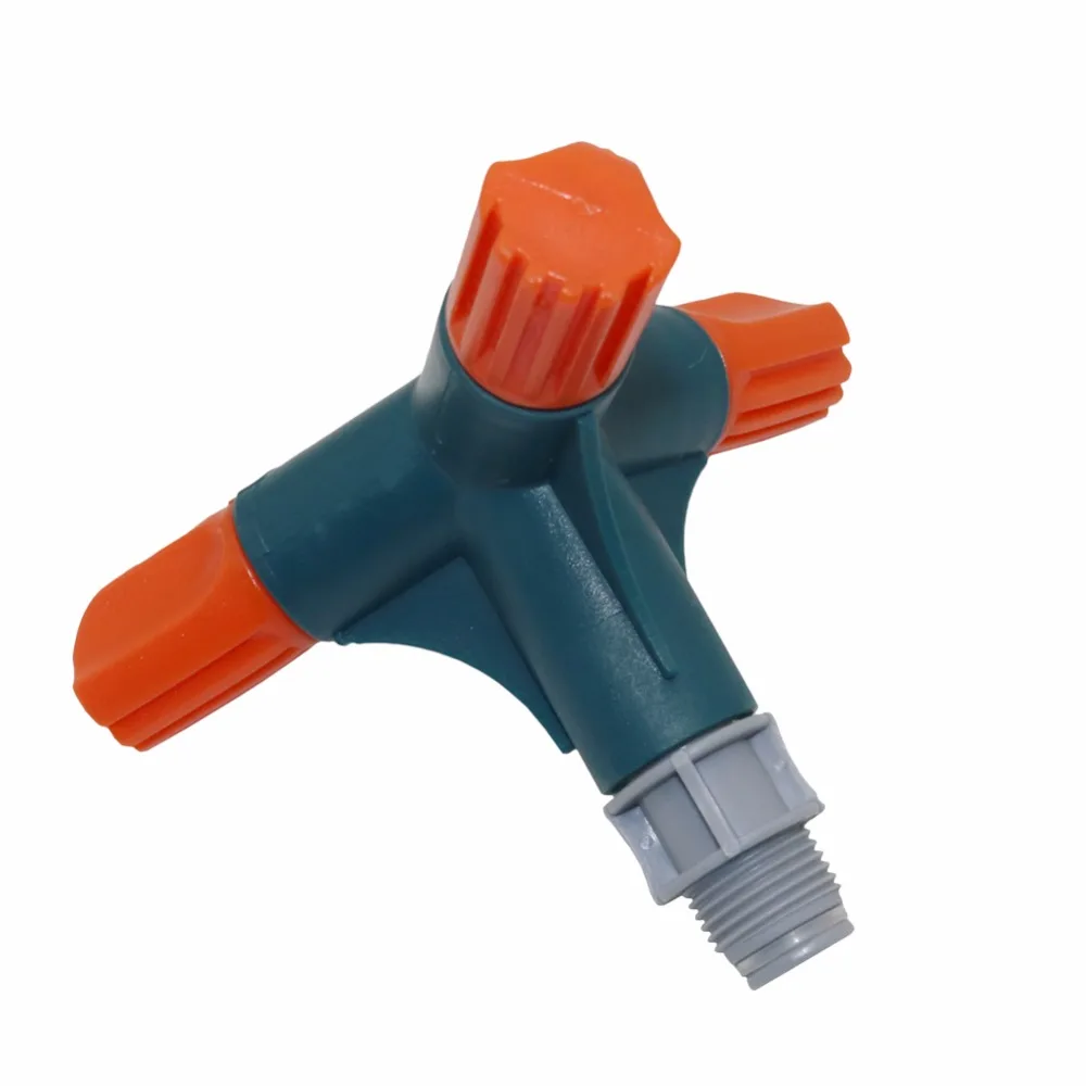 Garden Sprinkler Plants Irrigation Kits Plant Waterer Irrigation Sprinklers Garden 1/2" Male Thread Rotary Three-Arm Water Sprinkler Agriculture Watering 360 Degrees Automatic Sprinkler Irrigation 1 Pc