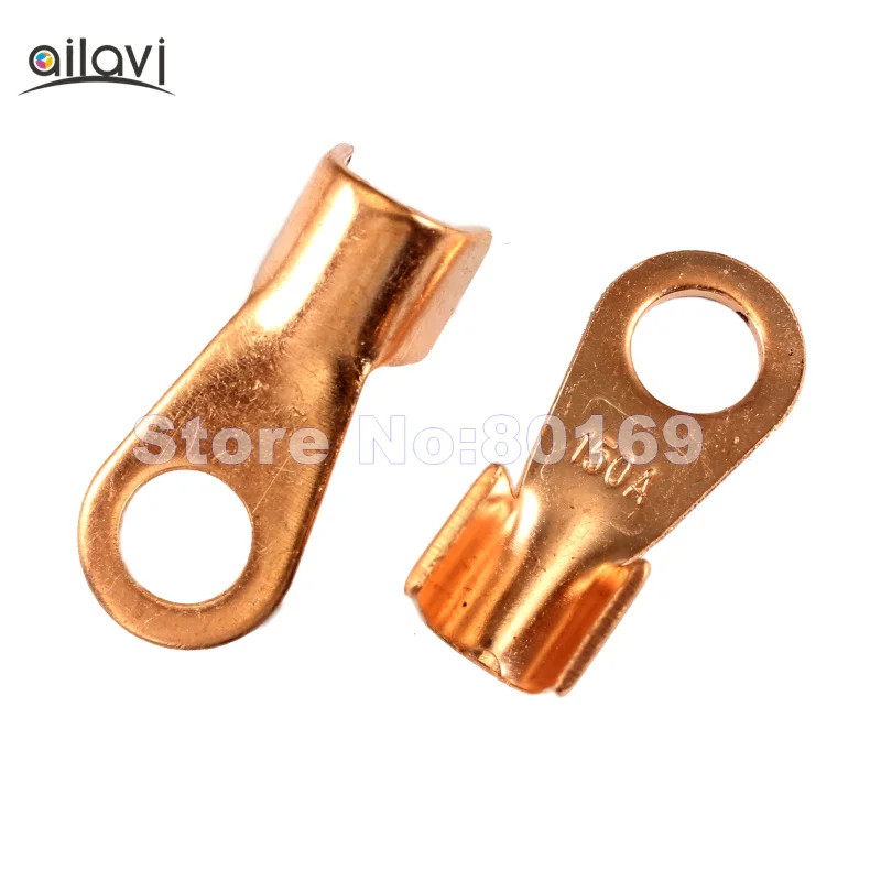 10 pz/lotto 50A 100A 150A Cavo Connettore di Rame Circolare Splice Crimp Terminale In Rame di Coulomb Campionatore Accessori di Cablaggio