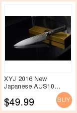 XYJ новые кухонные ножи 5 дюймов нож santoku 7Cr17 кухонные принадлежности из нержавеющей стали с двойная стальная головка подарок для красоты