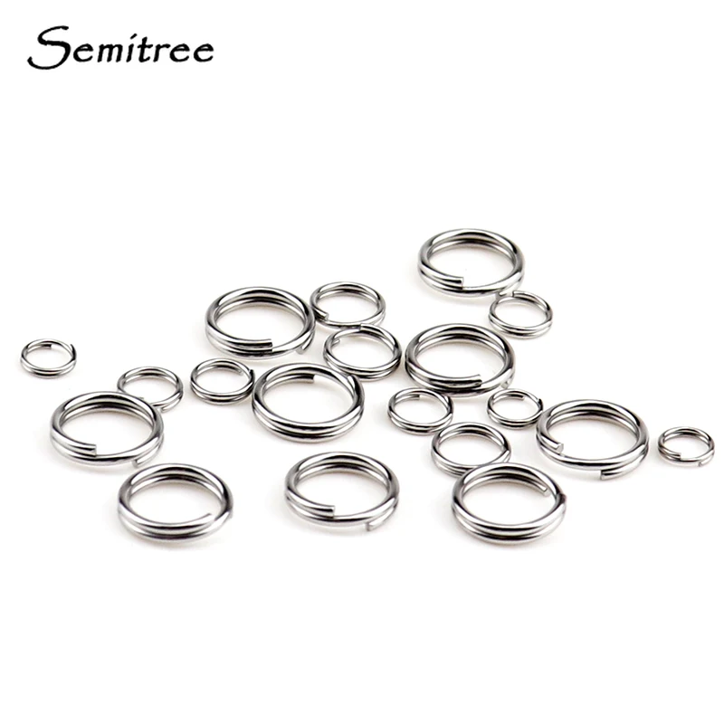

Semitree 100pcs Stainless Steel Split Rings Jump Ring Double Ring Connector for DIY Key Chains Jewelry Making Accessories 8mm