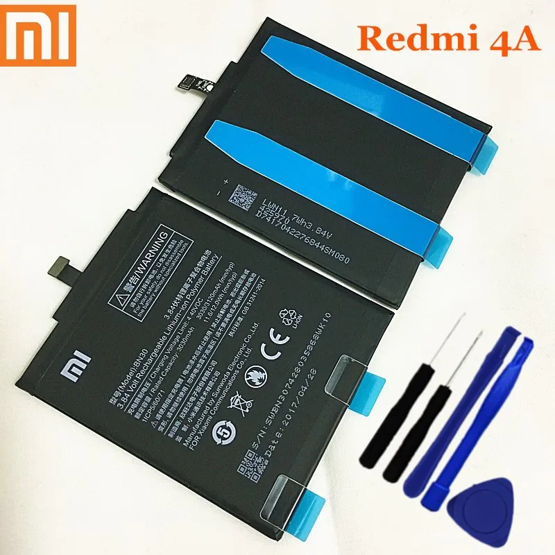 Настоящий аккумулятор 3120mAh BN30 для Xiaomi Redmi 4A+ Инструменты