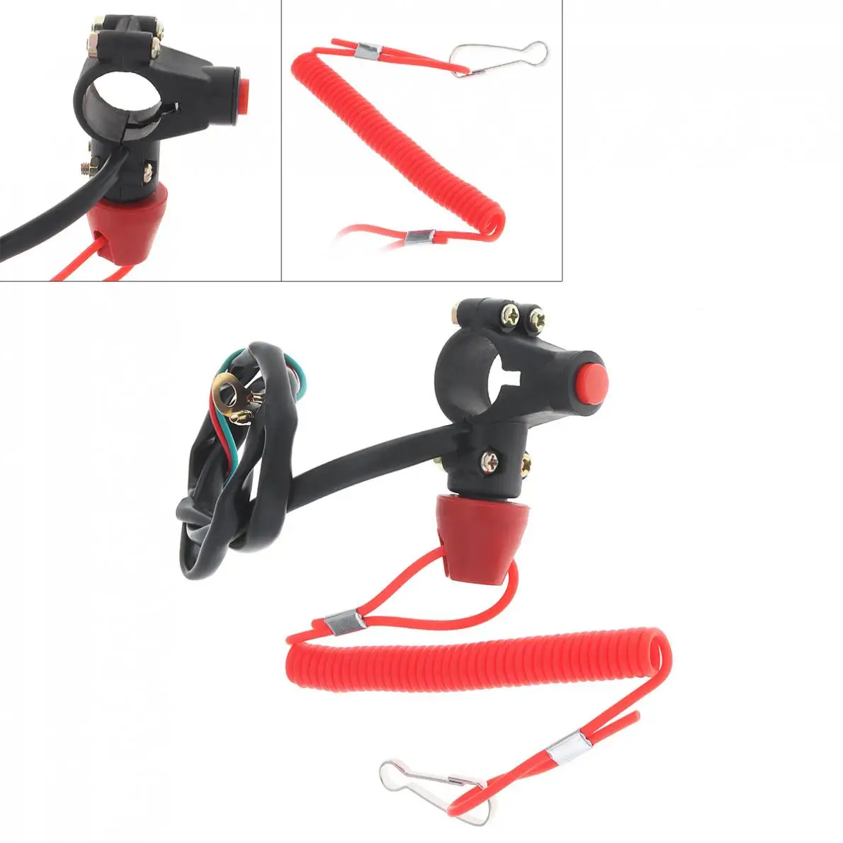 Motocicleta de Emergência Interruptor para Ligação cc da Motocicleta Plástico Universal Energia Fora Dupla Flameout Trainer Atv 49 22mm