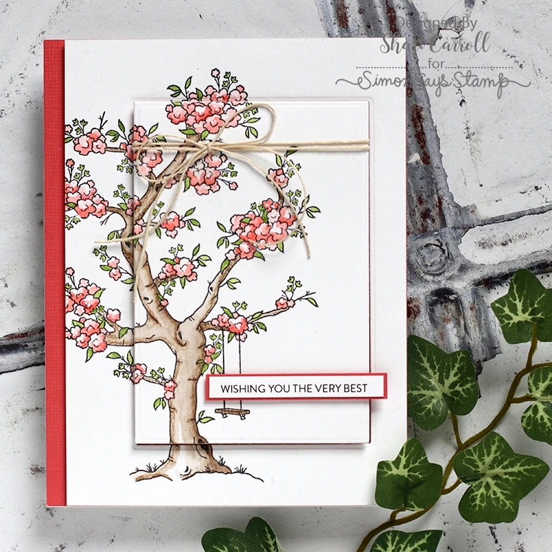 

Tree with flowers transparent clear stamp for DIY Scrapbooking/Card Making/Stamp set stationary Kids Christmas Fun