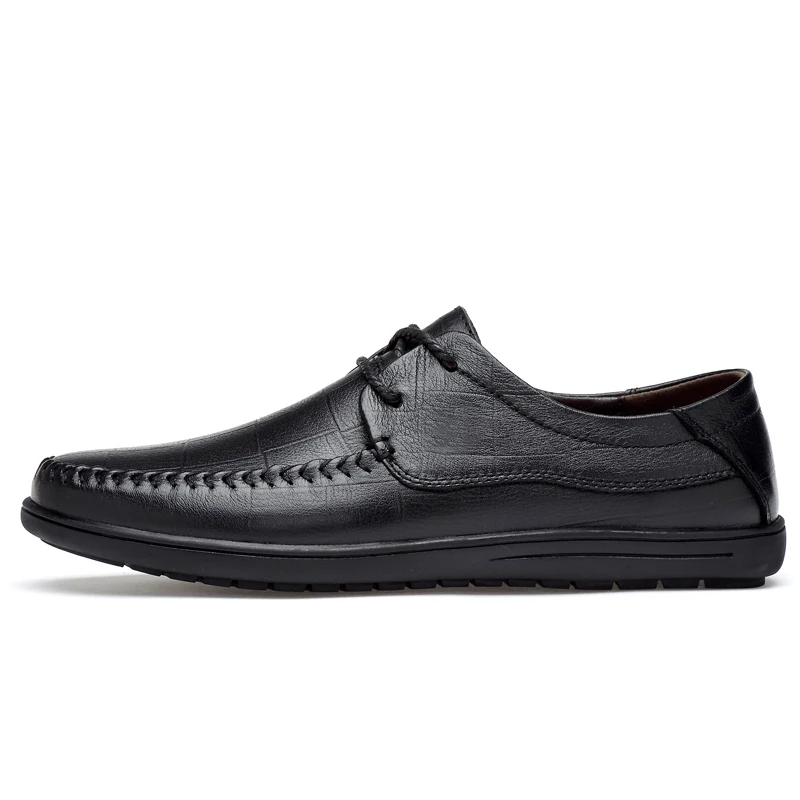 De Nouveau En Pour Style Appartements Cuir dark Doux Véritable Mocassins Marche Noir Supérieure light Chaussures Confortables Hommes Qualité Brown Brown kZPiOXuT