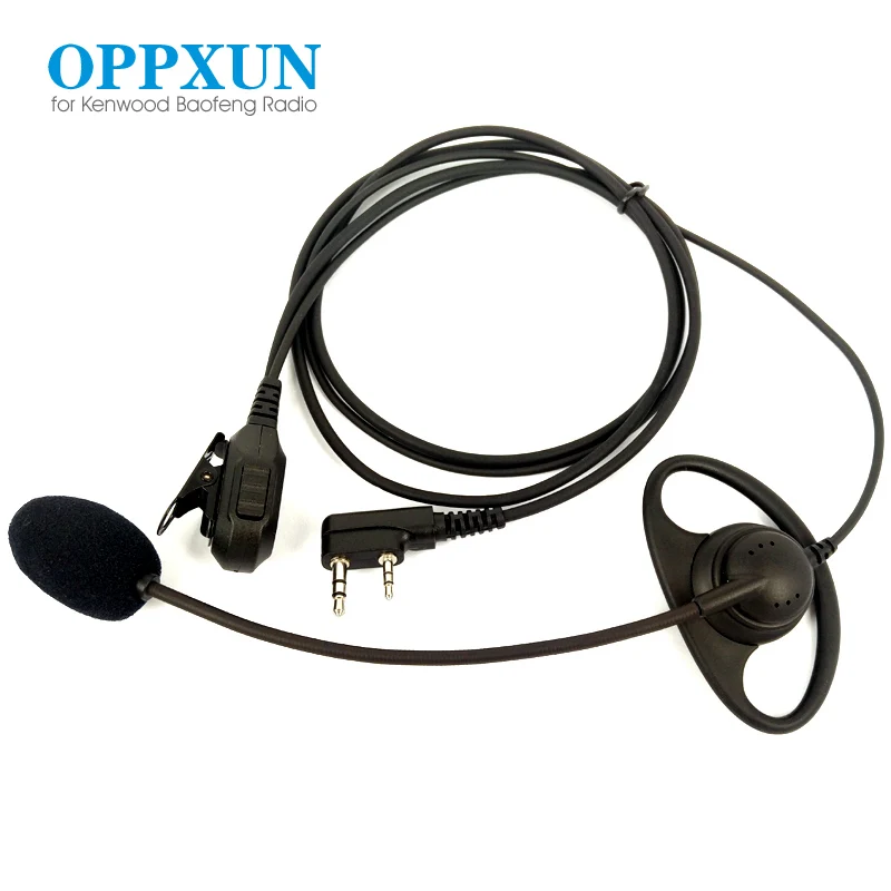 2 Pin D-Shape PTT Earpiece Headset for Kenwood Baofeng Radio 0 IMG_20170331_153345