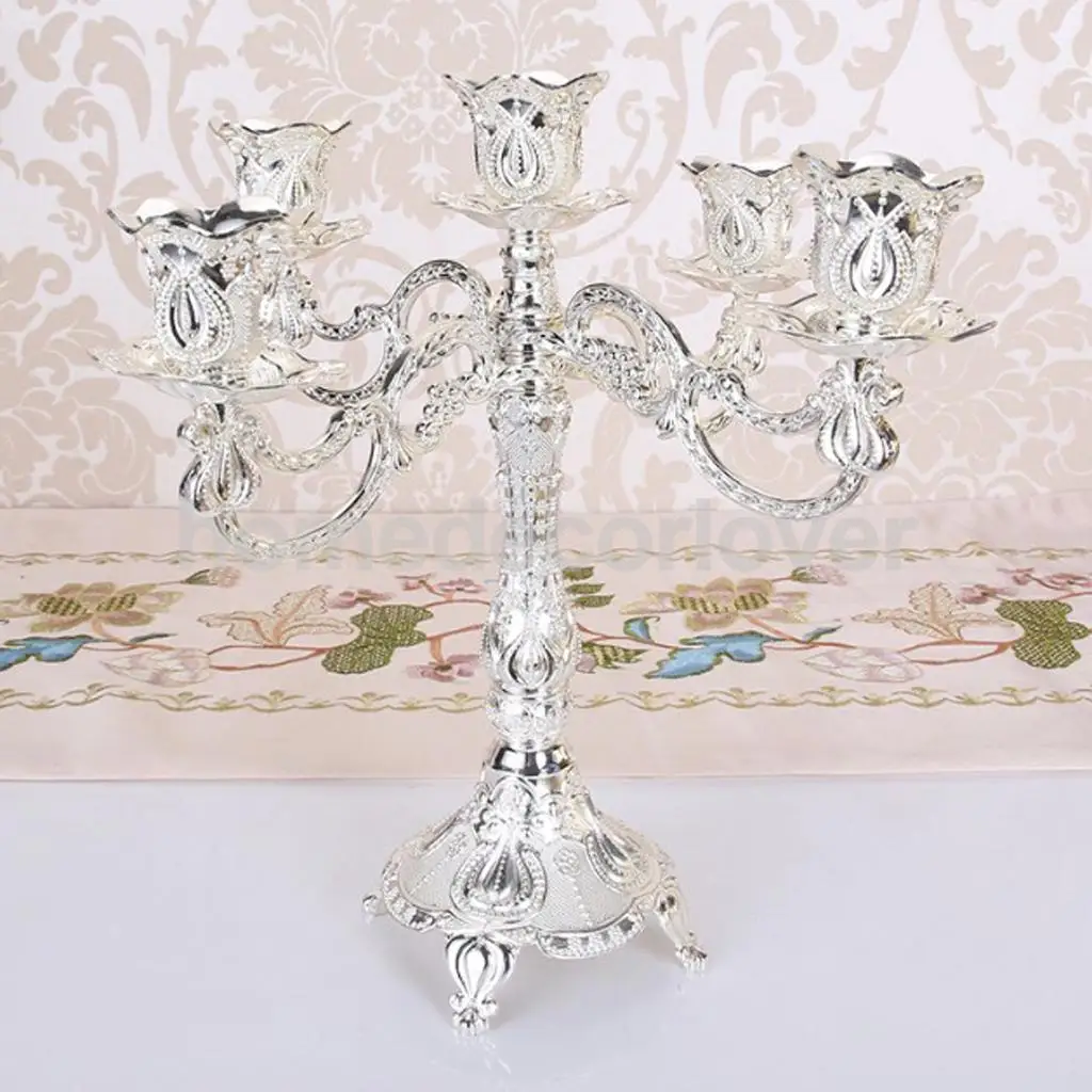 Antique Metal Vintage Tea Light Candle Holder Candlestick Wedding Home Church Table Dining Decoration Ornament	