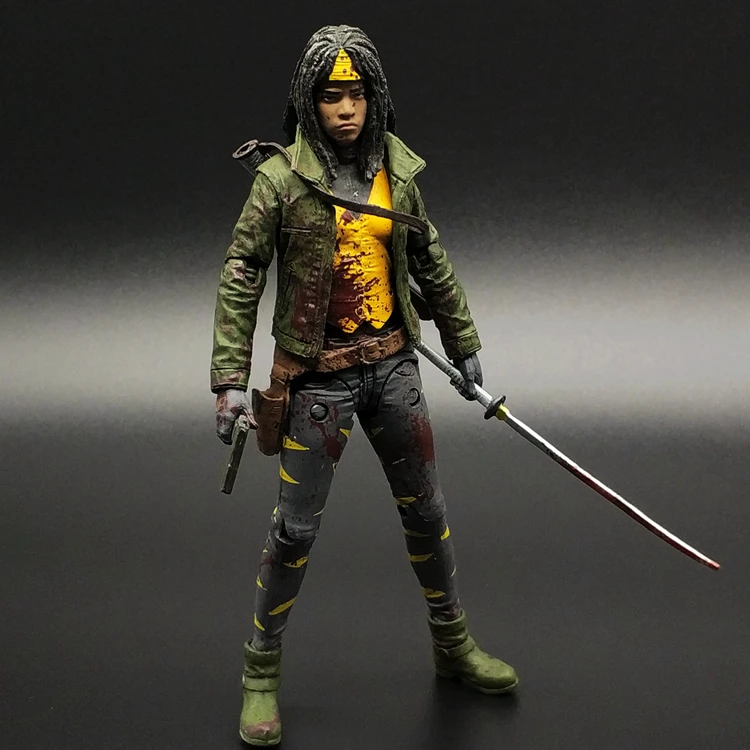 

The Walking dead Resident Evil US drama 5inch Crossbow man Sword Women Zombie moving doll toy Action Figure McFarlane