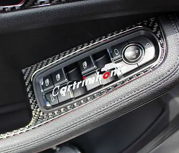 

Carbon Fiber Interior Door Cover Armrest Trim 4pcs For Porsche Macan 2014-2016