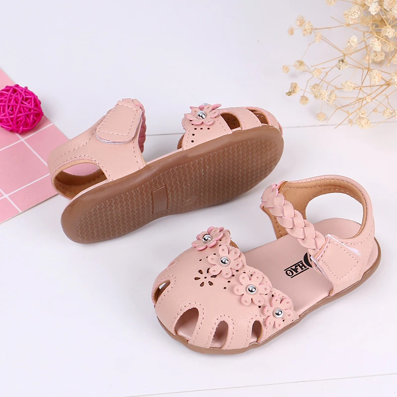 COZULMA/Обувь для маленьких девочек, сандалии принцессы с цветочным принтом, обувь для девочек на мягкой нескользящей подошве, новинка 2019 года