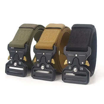 

125-140CM Long Tactical Canvas Outdoor Nylon Belt Big Size Cobra Style Belt Buckle Multifunctional High Quality Ceintures