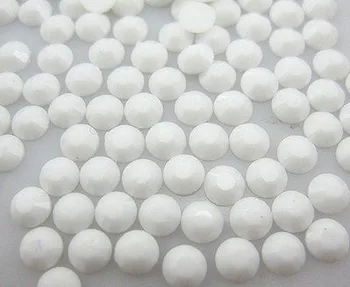 

Jelly White Opal Color 2mm,3mm,4mm,5mm,6mm Facets FlatBack Resin Rhinestone Nail Art Gements Decoration Stones/Beads
