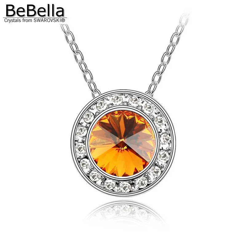 BeBella ангельское круглое ожерелье с кристаллами Сваровски оригинальные модные
