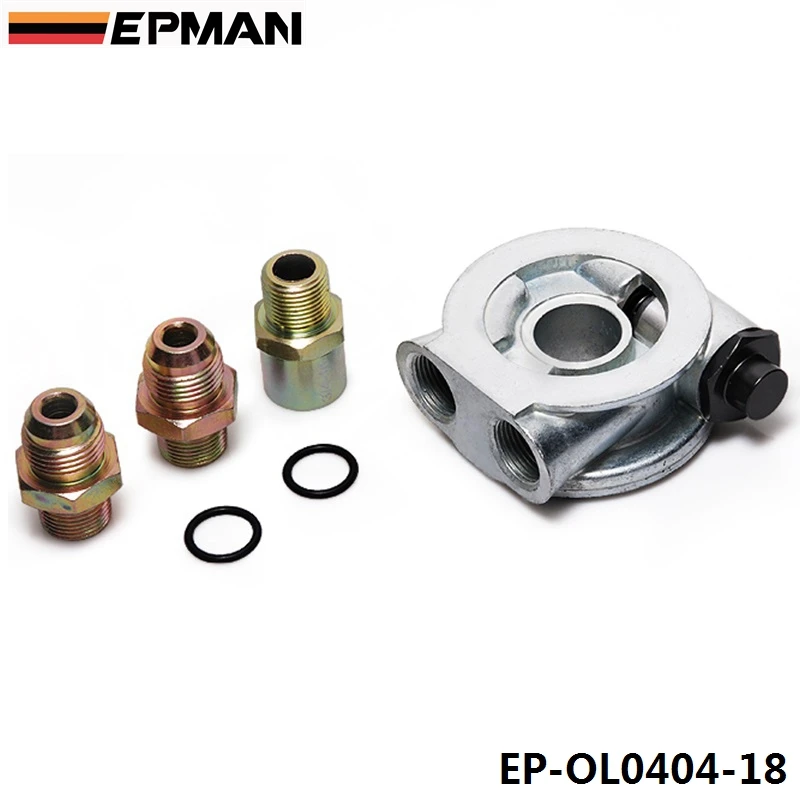EPMAN OIL COOLER FILTER SANDWICH PLATE THERMOSTAT ADAPTOR M18x1.5mm EP-OL0404-18