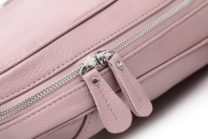 Aodux 100% couro genuíno mochila feminina camada