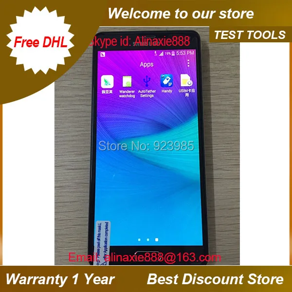 

DHL free shipping + warranty 1 year+free shipping + nemo NOTE4 N910F + lte FDD + + lte cat6+ test phone