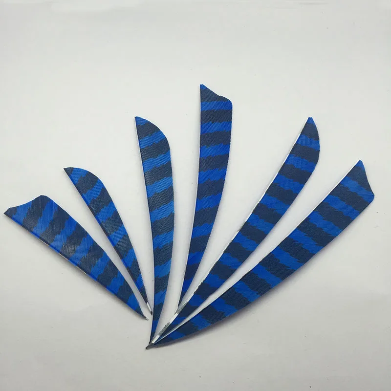

50pcs/lots 3" 4" 5" Striped Sky Blue Hunting Arrow Feathers Turkey Feather Archery Arrow Accessories Fletching Feathers FT74