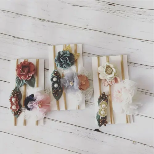 

Kids Girls Newborn Baby Toddler Flower Headband Hair Band Accessories Headwear